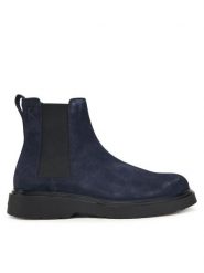 Calvin Klein Sztyblety Combat Ess Chelsea Boot Su YM0YM01372 Granatowy. Niebieskie botki sznurowane CALVIN KLEIN, bez wzorów, ze skóry, bez obcasa, bez zapięcia. Za 519.99 zł.