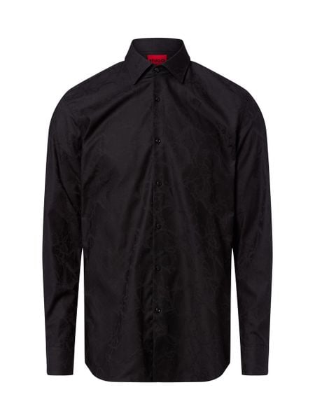 HUGO koszula biznesowa - Kenno Mężczyźni Slim Fit Bawełna czarny, 38. Czarne koszule Hugo, m, bez wzorów, z bawełny, bez kołnierzyka, bez ramiączek. Za 349.95 zł.