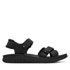 Sandały Clarks. Czarne sandały Clarks, bez zapięcia. Za 259.99 zł.
