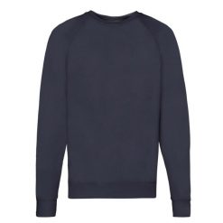 Lekka Raglanowa Bluza Unisex Dla Dorosłych. Niebieskie bluzy Fruit of the Loom, m, bez wzorów, bez kaptura. Za 71.99 zł.