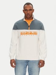 Napapijri Bluza B-Saturnia NP0A4ICHN1A1 Biały Regular Fit. Białe bluzy Napapijri, m, bez wzorów, z bawełny, bez kaptura. Za 309.99 zł.