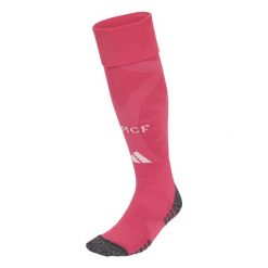 Getry Real Madryt 26/27 z trzeciego zestawu. Czerwone legginsy długie sportowe Adidas, l, bez wzorów, z bawełny, do biegania. Za 99.95 zł.