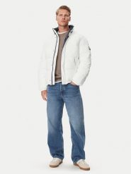 Tommy Jeans Kurtka zimowa Vail Flag DM0DM23728 Kremowy Regular Fit. Białe kurtki Tommy Jeans, na zimę, m, bez wzorów, z jeansu, bez kaptura. Za 949.99 zł.