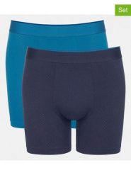 Sloggi Bokserki (2 pary) w kolorze granatowym i niebieskim rozmiar: XXL. Niebieskie bokserki Sloggi, xxl, bez wzorów. Za 58.95 zł.