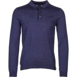 Koszulka polo w kolorze granatowym. Koszulki polo marki Otto Kern, prążkowane, polo, z długim rękawem. W wyprzedaży za 172.95 zł.