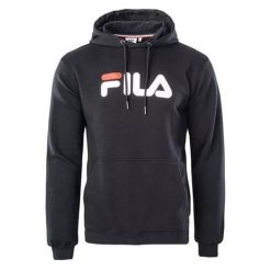 Bluza sportowa męska Fila Barumini Hoody. Czarne bluzy z kapturem Fila, l, bez wzorów, z kapturem. Za 401.00 zł.