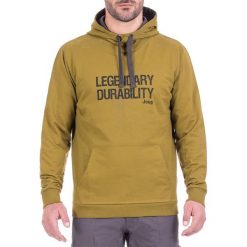 Bluza w kolorze zielonym. Bluzy z kapturem marki Jeep, m, z nadrukiem, z kapturem. W wyprzedaży za 119.95 zł.