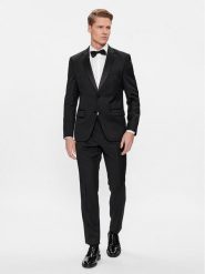 Boss Garnitur H-Huge 50493306 Czarny Slim Fit. Czarne garnitury Boss, m, bez wzorów, z wełny. Za 2,309.00 zł.