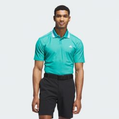 Koszulka polo Ultimate365 Tour Twistknit Pique. Niebieskie koszulki polo Adidas, l, bez wzorów, bez kołnierzyka, bez ramiączek. Za 349.00 zł.