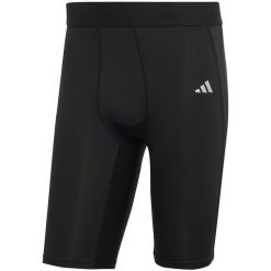 Spodenki męskie adidas Techfit Aeroready Short Tight. Niebieskie bielizna termoaktywna Adidas, m, bez wzorów, bez ramiączek, do piłki nożnej. Za 101.00 zł.