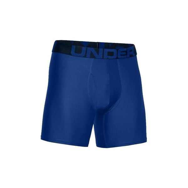 Bokserki męskie Under Armour Tech 6in (2 szt.). Niebieskie bokserki Under Armour, m, bez wzorów. Za 99.99 zł.