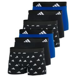 Bokserki Active Flex Cotton 6 pak. Niebieskie bokserki Adidas, l, bez wzorów, z bawełny. Za 338.00 zł.