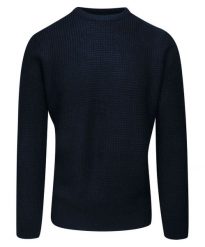 Sweter Ciemny Granatowy w Gruby Dziergany Splot, U-neck, Męski -BRAVE SOUL. Niebieskie swetry rozpinane Brave Soul, m, bez wzorów, dziergany, bez kołnierzyka, bez ramiączek. Za 89.00 zł.