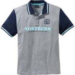 Shirt polo Regular Fit bonprix jasnoszary melanż. Szare koszulki polo marki bonprix, melanż, polo. Za 59.99 zł.