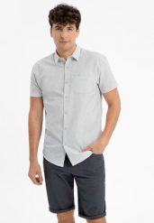 Bawełniana koszula, Regular Fit, C-TANDOR. Koszule Volcano, na lato, l, bez wzorów, z bawełny, bez kołnierzyka, bez ramiączek. Za 129.99 zł.