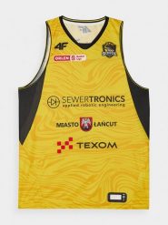 4F Tank top replika domowy z sezonu 2023/24 męski 4F x Sokół Łańcut - multikolor S. Bezrękawniki 4F, m, bez wzorów, z dzianiny, bez kołnierzyka, bez ramiączek. W wyprzedaży za 119.99 zł.