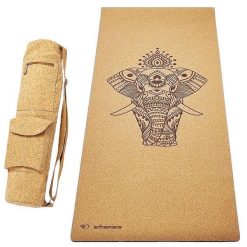 Zestaw mata do jogi z korka i gumy 5 mm + torba z korka - Eléphant. Brązowe torby na ramię ACHAMANA, bez wzorów, z bawełny, na ramię, duże, bez dodatków. Za 550.00 zł.