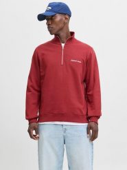 Jack & Jones Bluza "Jornorebro" w kolorze czerwonym rozmiar: S. Czerwone bluzy Jack & Jones, s, bez wzorów, z materiału, bez kaptura. Za 105.63 zł.