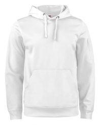 Clique Basic Active Hoody – jednokolorowa bluza z kapturem z poliestru. Białe bluzy z kapturem CLIQUE, s, bez wzorów, z kapturem. Za 190.50 zł.