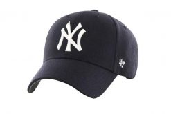 Czapka z daszkiem - New York Yankees Czapka regulowana. Niebieskie czapki z daszkiem 47 Brand, bez wzorów, z materiału. Za 89.99 zł.