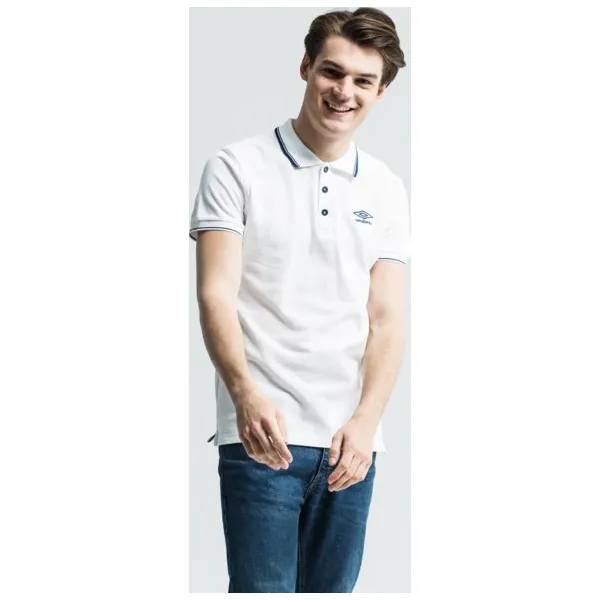 Umbro Polo Natlo , biały, rozmiar L. Białe koszulki polo sportowe Umbro, l, bez wzorów, z bawełny, bez kołnierzyka, bez ramiączek. Za 79.99 zł.