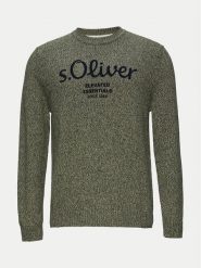 S.Oliver Sweter 2152697 Zielony Regular Fit. Zielone swetry rozpinane S.Oliver, m, bez wzorów, z bawełny, bez kołnierzyka, bez ramiączek. Za 149.99 zł.