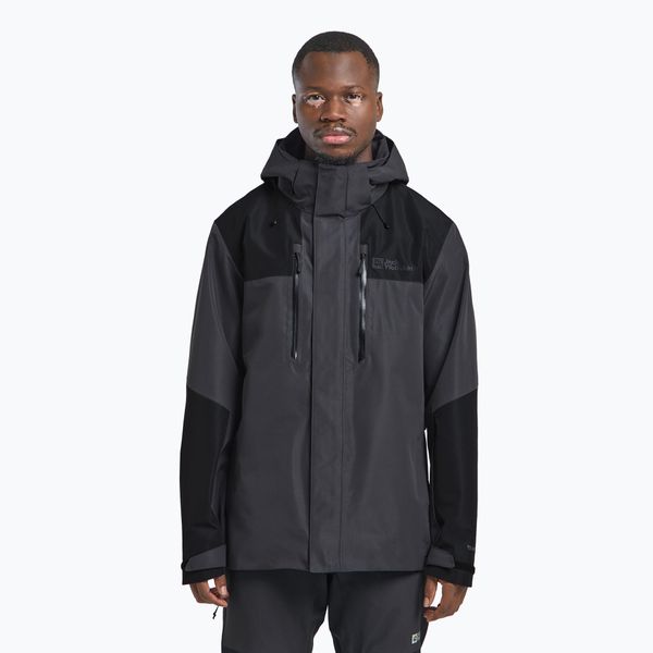 Kurtka przeciwdeszczowa męska Jack Wolfskin Jasper 2L. Szare kurtki Jack Wolfskin, l, bez wzorów, bez kaptura. Za 859.99 zł.