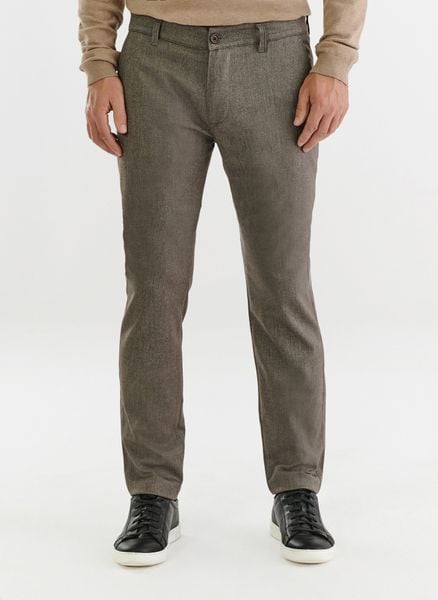 PAKO LORENTE – Brązowe casualowe spodnie męskie. Brązowe spodnie materiałowe Pako Lorente, na co dzień, l, bez wzorów, z elastanu, casualowe. Za 79.99 zł.