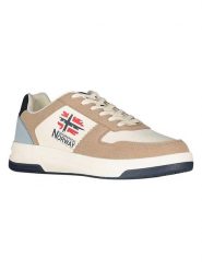 Geographical Norway Sneakersy "Orty" w kolorze beżowym rozmiar: 42. Brązowe buty sportowe casual Geographical Norway, bez wzorów, bez zapięcia. Za 109.78 zł.
