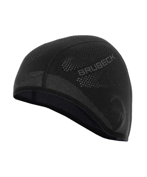 Czapka treningowa pod kask unisex Brubeck. Czarne bielizna termoaktywna Brubeck, l, bez wzorów, z dzianiny, bez ramiączek, rowerowe. Za 42.99 zł.