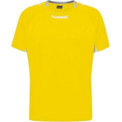 Koszulka sportowa z krótkim rękawem męska Hummel Core Team Jersey S/S. Żółte t-shirty sportowe Hummel, bez wzorów, z jersey, bez ramiączek, do piłki nożnej. Za 37.00 zł.