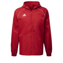 Kurtka treningowa przeciwdeszczowa męska Adidas Core 18. Białe kurtki przeciwdeszczowe Adidas, m, bez wzorów, z poliesteru, bez kaptura. Za 99.00 zł.