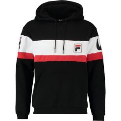 Fila NICK HOODED Bluza z kapturem black/bright white. Bluzy marki Fila. Za 379.00 zł.