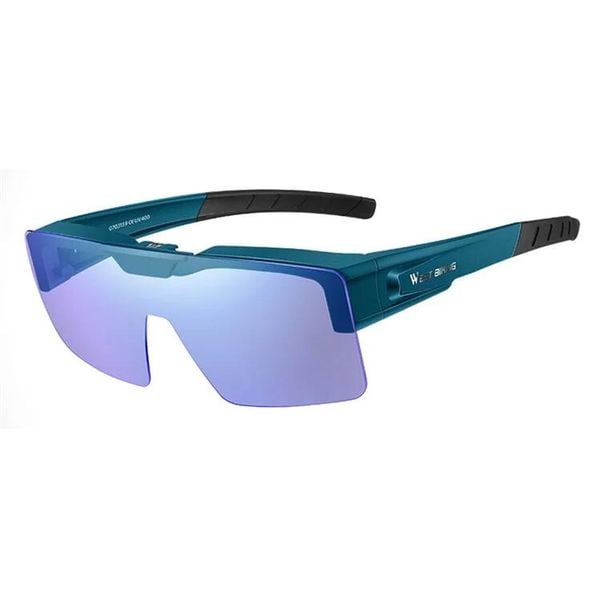 Lekkie okulary przeciwsłoneczne do roweru fotochromowe. Niebieskie okulary przeciwsłoneczne WEST BIKING. Za 106.00 zł.