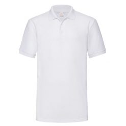 Męska Koszulka Polo Pique Heavy. Białe koszulki polo Fruit of the Loom, m, bez wzorów, bez kołnierzyka, bez ramiączek. Za 105.99 zł.