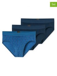 Schiesser Slipy (3 pary) w kolorze granatowo-niebieskim rozmiar: XL. Niebieskie slipki Schiesser, xl, bez wzorów. Za 86.99 zł.