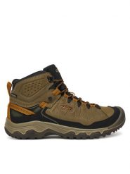 Keen Trekkingi Targhee IV Mid Wp 1030688 Zielony. Zielone buty trekkingowe Keen, bez wzorów, z nubiku, bez zapięcia. Za 599.99 zł.