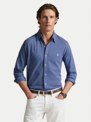 Polo Ralph Lauren Koszula 710654408143 Niebieski Regular Fit. Niebieskie koszule Polo Ralph Lauren, m, bez wzorów, z bawełny, bez kołnierzyka, bez ramiączek. Za 619.99 zł.