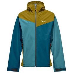SALEWA Kurtka męska PUEZ AQUA 4 PTX 2.5L M JACKET olive oil/multi-M. Zielone kurtki Salewa, l, bez wzorów, z materiału, bez kaptura. Za 577.39 zł.