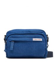 Calvin Klein Saszetka Sleek Denim Utility Camera Bag LV04D3432G Niebieski. Niebieskie saszetki i nerki CALVIN KLEIN, bez wzorów, z denimu. Za 369.99 zł.