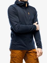 Bluza z kapturem męska Fjallraven Keb Fleece Hoodie. Niebieskie bluzy z kapturem Fjällräven, m, bez wzorów, z elastanu, z kapturem. Za 1,022.99 zł.