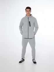 Bluza męska Protest NXGARISTOTLE full zip hoody. Szare bluzy z kapturem Protest, m, bez wzorów, z bawełny, z kapturem. Za 219.99 zł.