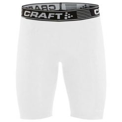 Spodenki kompresyjne Craft pro control. Białe odzież kompresyjna Craft, xl, bez wzorów, z materiału, na fitness i siłownię. Za 236.50 zł.