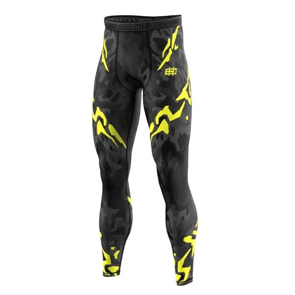 Legginsy sportowe męskie EXTREME HOBBY BLACK PANTHER. Czarne bielizna termoaktywna EXTREME HOBBY, m, bez wzorów, z elastanu, bez ramiączek. Za 218.00 zł.