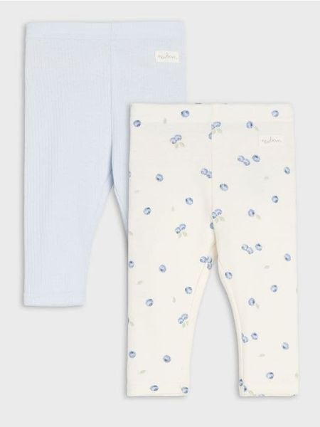 Bawełniane legginsy z dzianiny interlock 2 pack - kremowy. Białe legginsy długie sportowe Sinsay, l, bez wzorów, z bawełny. Za 19.99 zł.