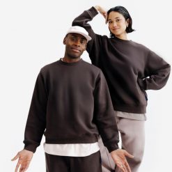 Bluza z okrągłym dekoltem unisex Elementals. Brązowe bluzy Decathlon, m, bez wzorów, z bawełny, bez kaptura. Za 149.99 zł.