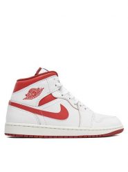 Nike Sneakersy Air Jordan 1 Mid Se FJ3458 160 Biały. Białe buty sportowe casual Nike, bez wzorów, ze skóry, bez zapięcia. Za 549.99 zł.