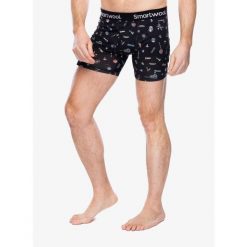 Bokserki termoaktywne męskie Smartwool Merino Boxer Brief Boxed. Czarne bielizna termoaktywna Smartwool, m, bez wzorów, z wełny, bez ramiączek, trekkingowe. Za 164.99 zł.