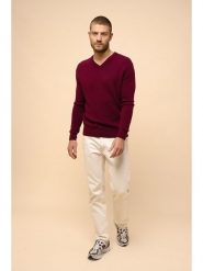 Just Cashmere Kaszmirowy sweter "Nathan" w kolorze bordowym rozmiar: L. Czerwone swetry nierozpinane Just Cashmere, l, bez wzorów, z kaszmiru, bez kołnierzyka, bez ramiączek. Za 509.89 zł.