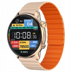 Smartwatch zegarek sportowy IMIKI TG2. Brązowe, cyfrowe zegarki IMIKI, metalowe. Za 229.00 zł.